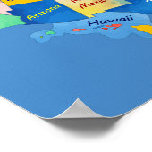 Poster USA MAP watercolor artwork (Coin)