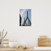 Poster USA, Massachusetts, Boston. Le pont de Zakim. 2 (Cuisine)