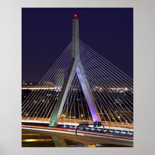 Poster USA, Massachusetts, Boston. Leonard Zakim (Devant)