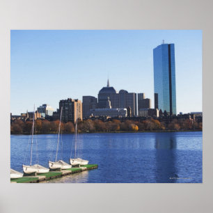 Poster USA, Massachusetts, Boston skyline