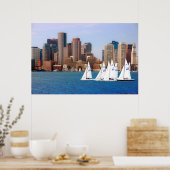 Poster USA, Massachusetts. Boston Waterfront Skyline 4 (Cuisine)
