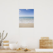 Poster USA, Massachusetts, Vagues à la plage de sable (Cuisine)