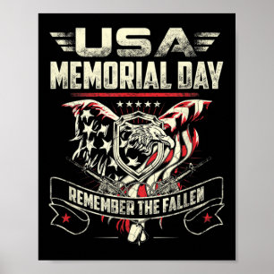 Poster Usa Memorial Day Tee Pour Hommes Femmes