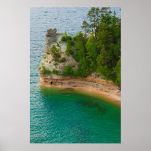 Poster USA, Michigan. Formation de Miner's Castle Rock