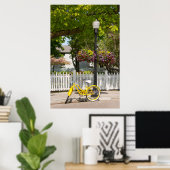 Poster USA, Michigan, île Mackinac. Vélo jaune (Bureau à domicile)