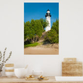 Poster USA, Michigan. Phare Au Sable Sur Le Lac (Cuisine)