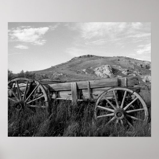 Poster USA, Montana, Bannack State Park Vieux wagon fait (Devant)