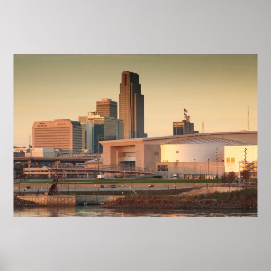 Poster USA, Nebraska, Omaha, Skyline (Devant)
