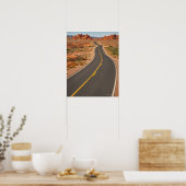 Poster USA, Nevada, Vallée du Feu, route du désert (Cuisine)