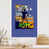 Poster USA Nous sommes forts ensemble Espoir (Cuisine)