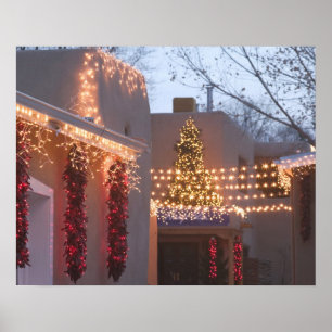 Poster USA, Nouveau Mexique, Père Noël Fe : Canyon Road G