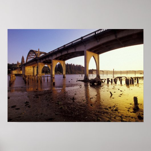 Poster USA, Oregon, Florence. Siuslaw Bridge et (Devant)