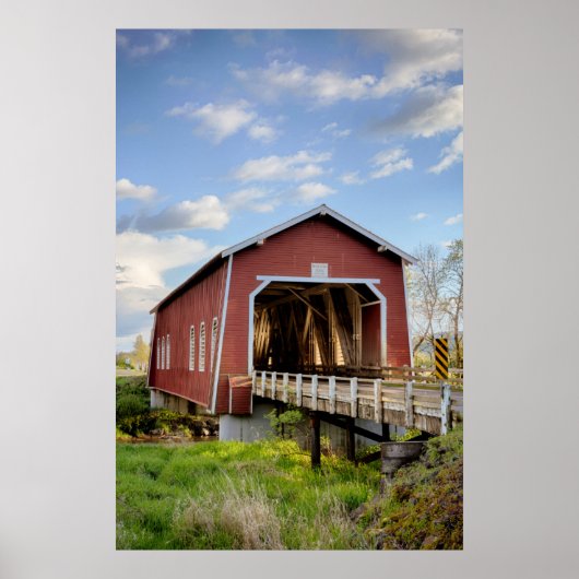 Poster USA, Oregon, Scio, pont Shimanek (Devant)