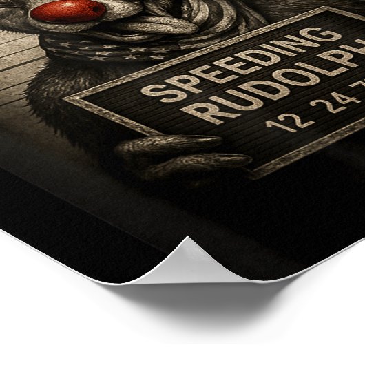 Poster Usa Speeding Rudolph – Reindeer Mugshot - Funny Ch (Coin)