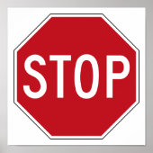 Poster USA Stop Sign (Devant)