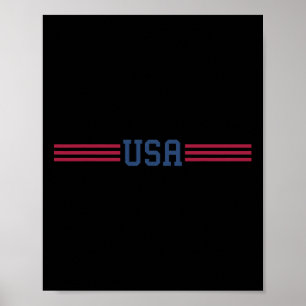 Poster Usa T Chemise Femmes Hommes Patriotique Américain