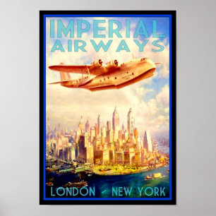 Poster " USA/UK: 1950 New York City - Imerpial Airways