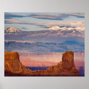 Poster USA, Utah. Pittoresque des montagnes de La Sal de 