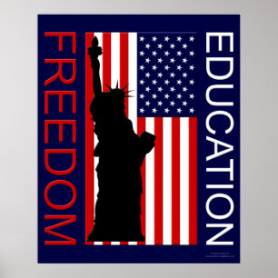 Poster USA - VRIJHEID - ONDERWIJS