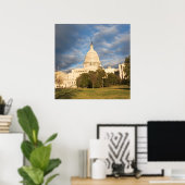 Poster USA, Washington DC, Capitol building (Bureau à domicile)