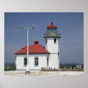 Poster USA, Washington, Seattle, Alki Point Lighthouse, 2