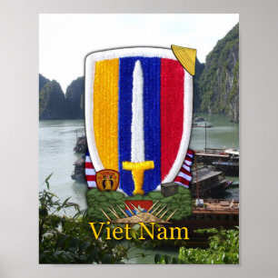 Poster USARV Vietnam Nam War Patch Imprimer