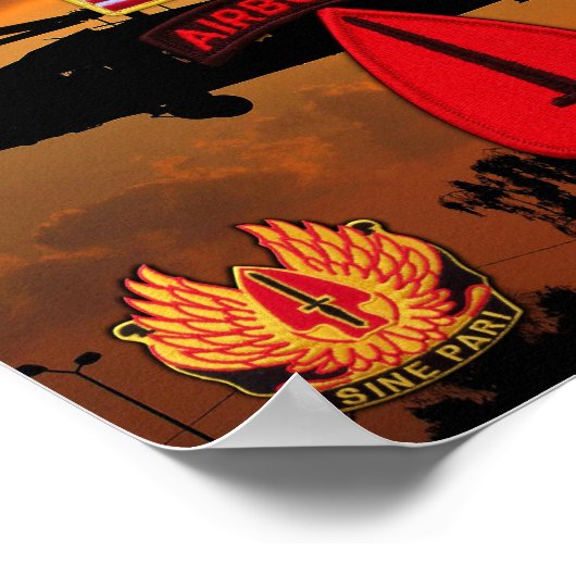 Poster USASOC Opérations spéciales SOF LRRP Vets Patch (Coin)