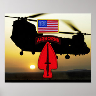 Poster USASOC Opérations spéciales Vétérans Vétérans Patc