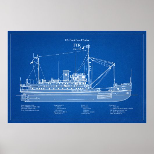 Poster USCG Tender Fir wlm-212 - ABD (Devant)