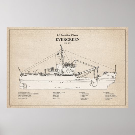Poster USCGT À feuillage persistant wlb-295 - SBD (Devant)