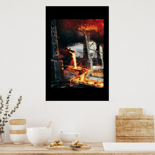 Poster Usine de CD en métal chaud (Cuisine)