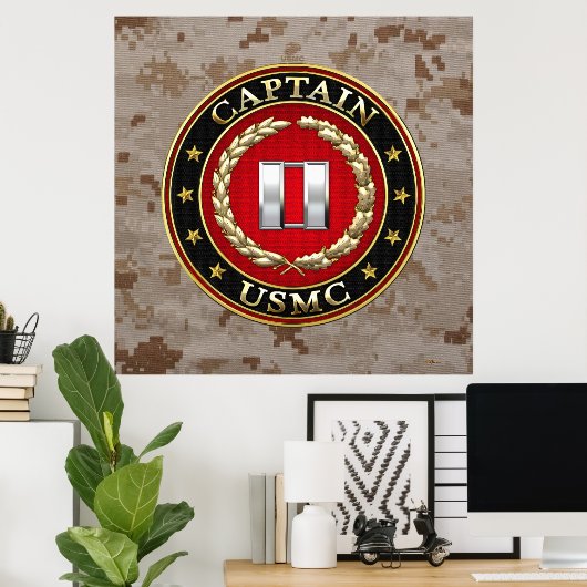 Poster USMC Capt [3D] (Bureau à domicile)