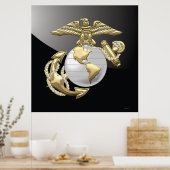 Poster USMC Eagle, Globe & Ancre (EGA) [3D] (Cuisine)