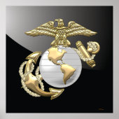 Poster USMC Eagle, Globe & Ancre (EGA) [3D] (Devant)