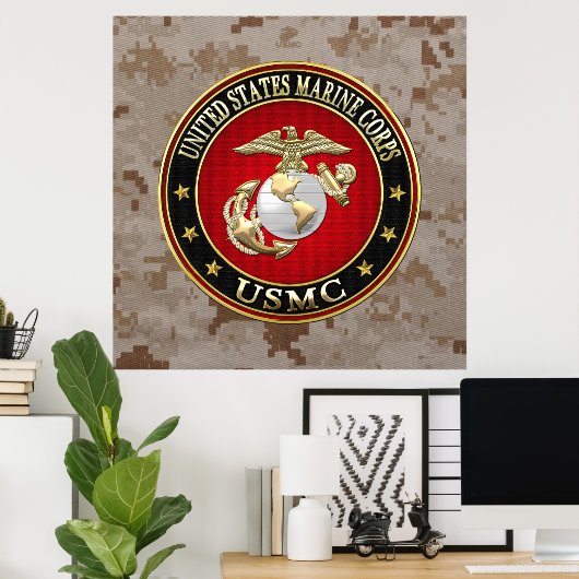 Poster USMC EGA [édition spéciale] [3D] (Bureau à domicile)