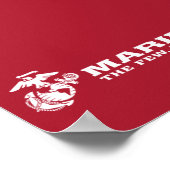 Poster USMC Les rares Logo Fiers - Blanc (Coin)