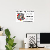Poster USMC On m'appelle Devil Chien (Bureau à domicile)