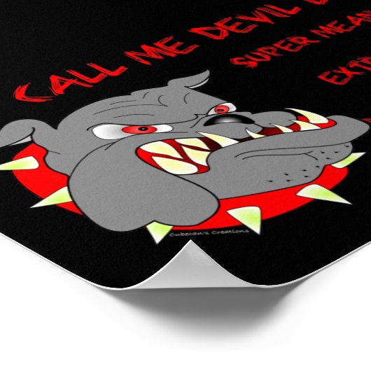 Poster USMC On m'appelle Devil Chien (Coin)