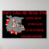 Poster USMC On m'appelle Devil Chien (Devant)