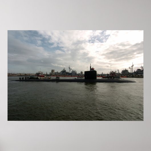 Poster USS Charlotte (SSN 766) (Devant)