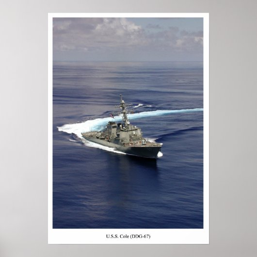 Poster USS Cole (DDG 67) (Devant)