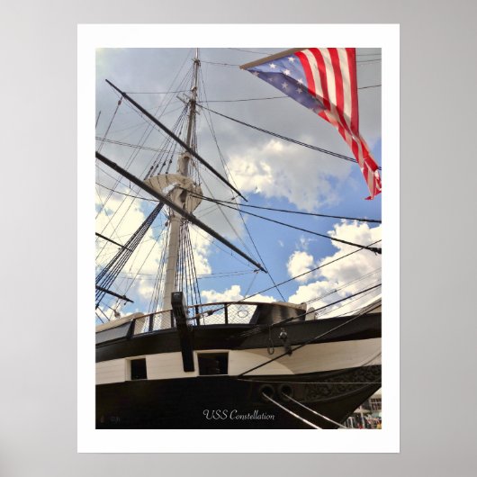 Poster USS Constellation Grand bateau Baltimore Harbour P (Devant)