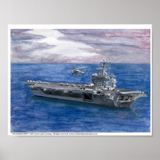 Poster USS EISENHOWER Art Print (Devant)