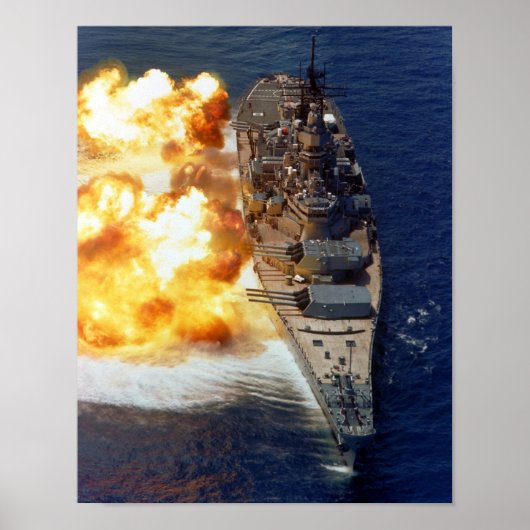 Poster USS Iowa Firer (Devant)