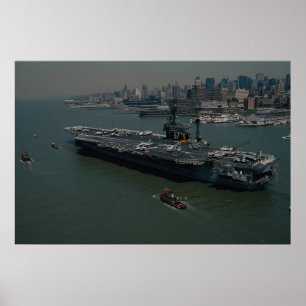 Poster USS John F. Kennedy", entrant dans le Hudson R de 