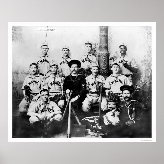 Poster USS Maine Baseball Team 1898 (Devant)