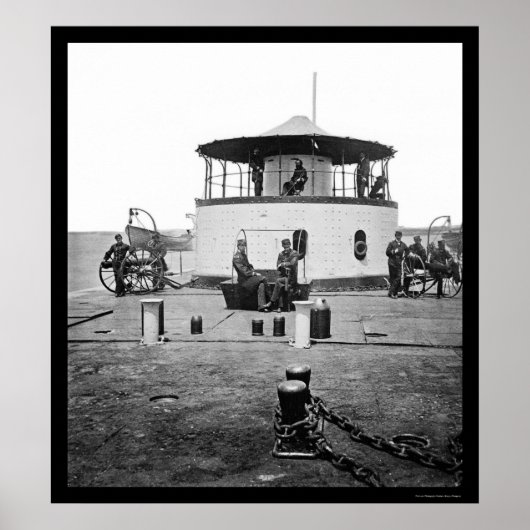 Poster USS Monitor Catskill in Charleston Harbour, SC 186 (Devant)