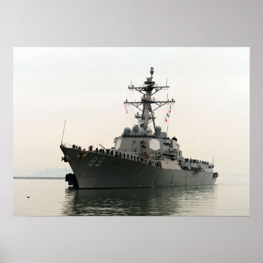 Poster USS Mustin (DDG 89) (Devant)