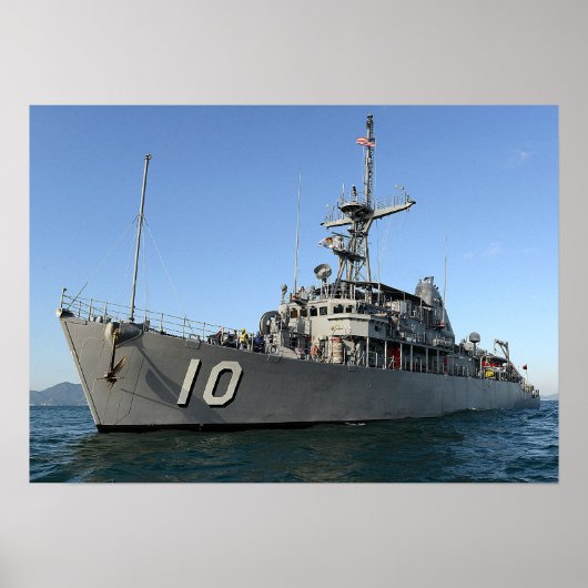 Poster USS Warrior (MCM 10) (Devant)