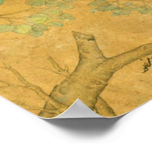 Poster Ustad Mansur - Chameleon Dans Un Arbre (Coin)